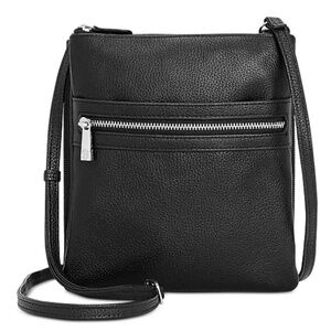 Giani Bernini Triple-Zip Pebble Leather Dasher Crossbody